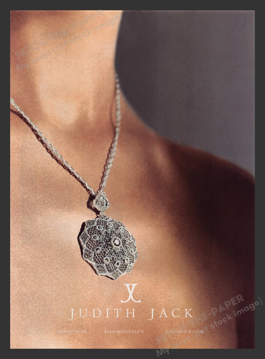 Judith Jack 2000s Print Advertisement 2007 Jewelry Neck Tan Necklace Fetch the Paper!