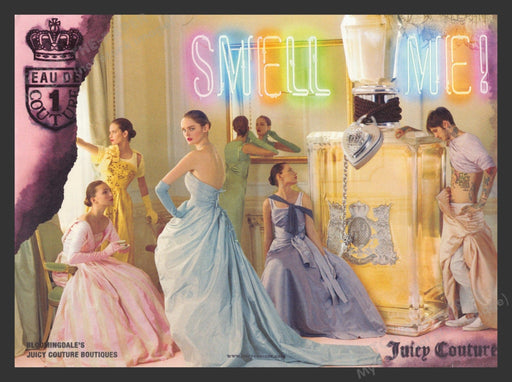 Juicy Couture 2000s Print Advertisement Ad 2009 Boutique "Smell Me!" Fetch the Paper!
