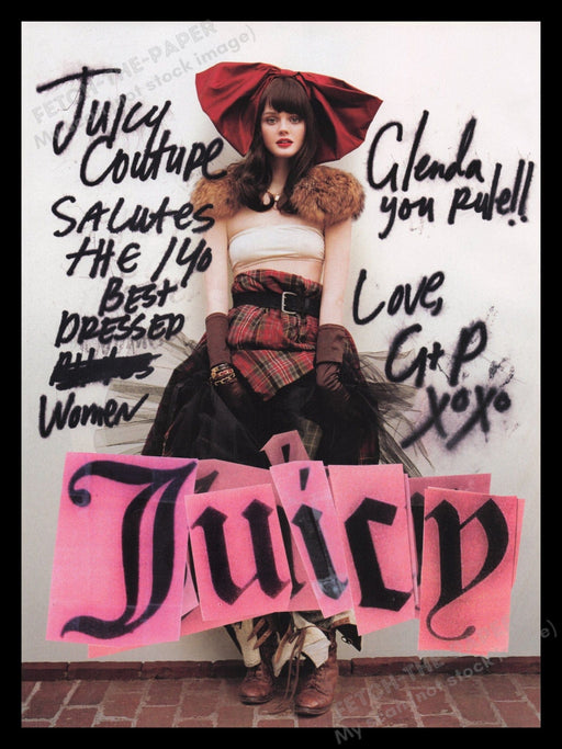 Juicy Couture Clothing 2000s Print Advertisement Ad 2007 Salutes Best Dressed Fetch the Paper!