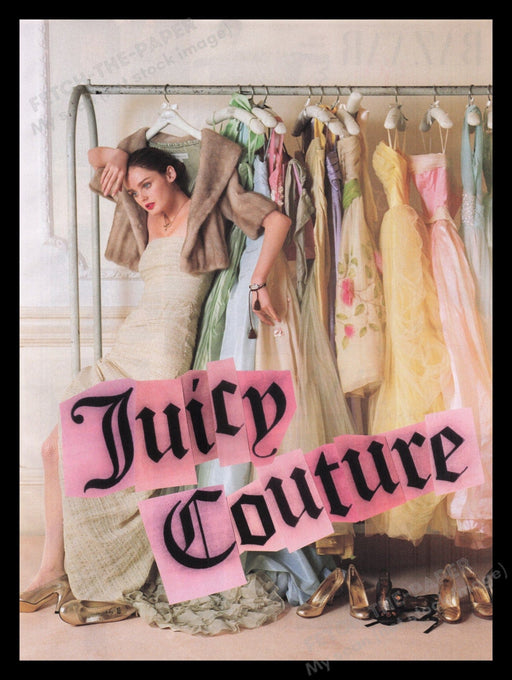 Juicy Couture Clothing 2000s Print Advertisement Ad 2007 Teen Dressing Room Fetch the Paper!