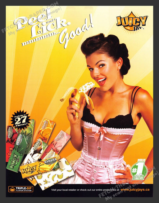 2006 Juicy Jay's Girl Banana Print Advertisement Ad.