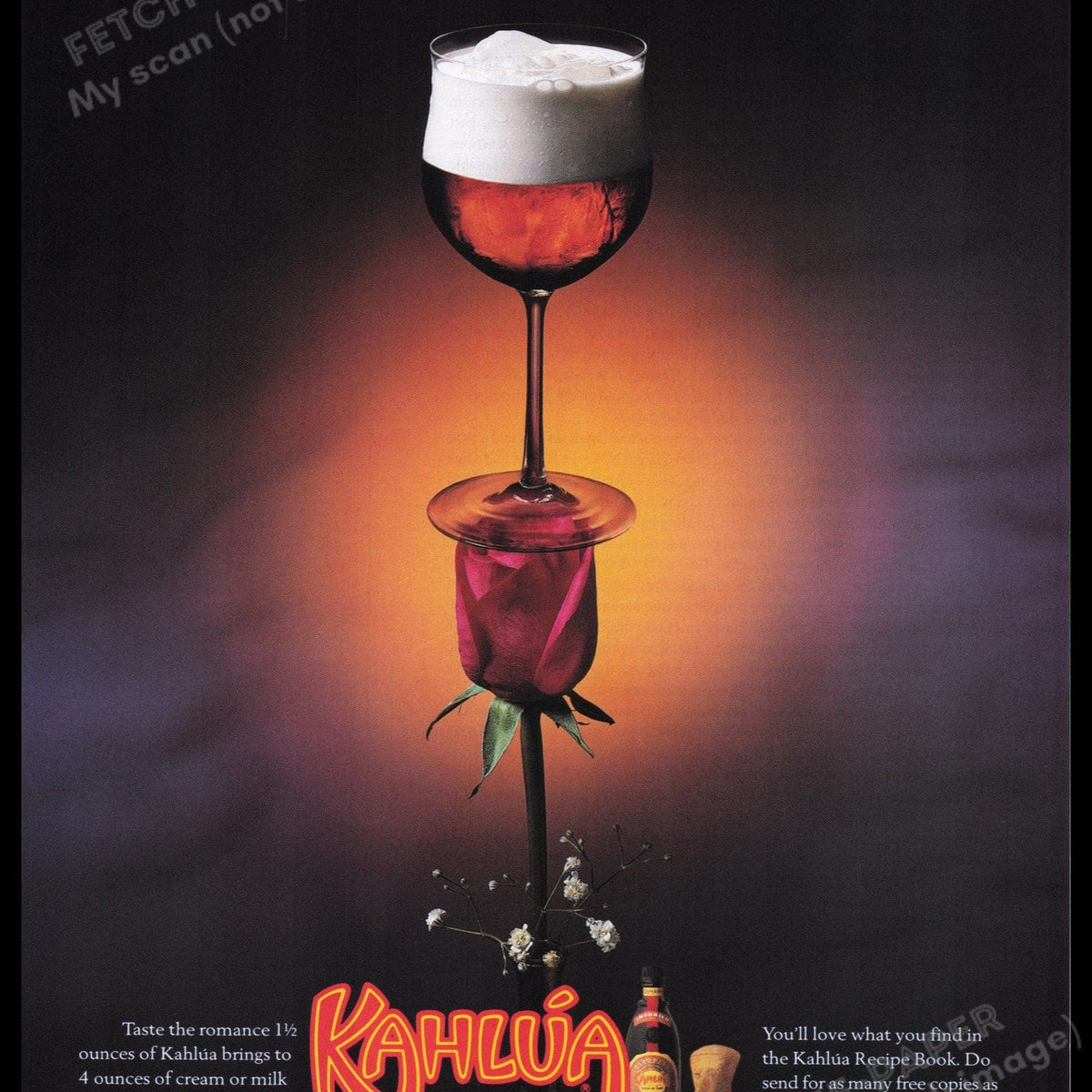 Vintage 1992 Kahlua & Cream Print Ad - The Taste That Tops Everything ...