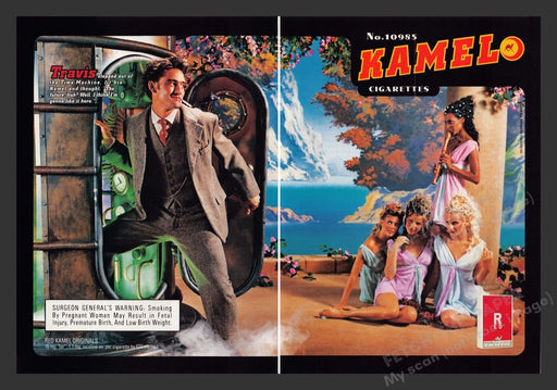 1998 Kamel Cigarettes Time Machine Greek Girls Print Advertisement (2 Pages)