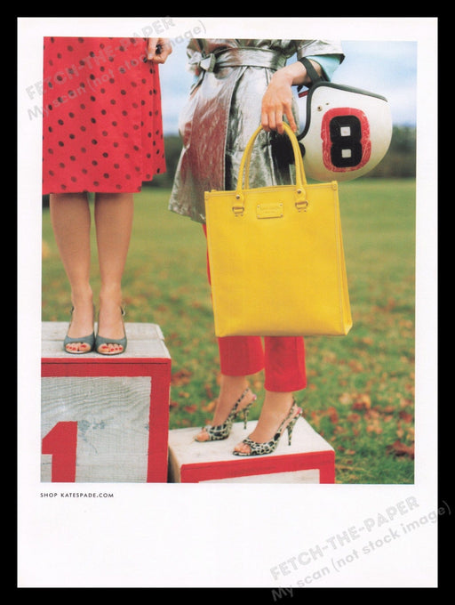 Kate Spade Handbags 2000s Print Advertisement Ad 2008 Clothing Legs Feet Shoes Fetch the Paper!