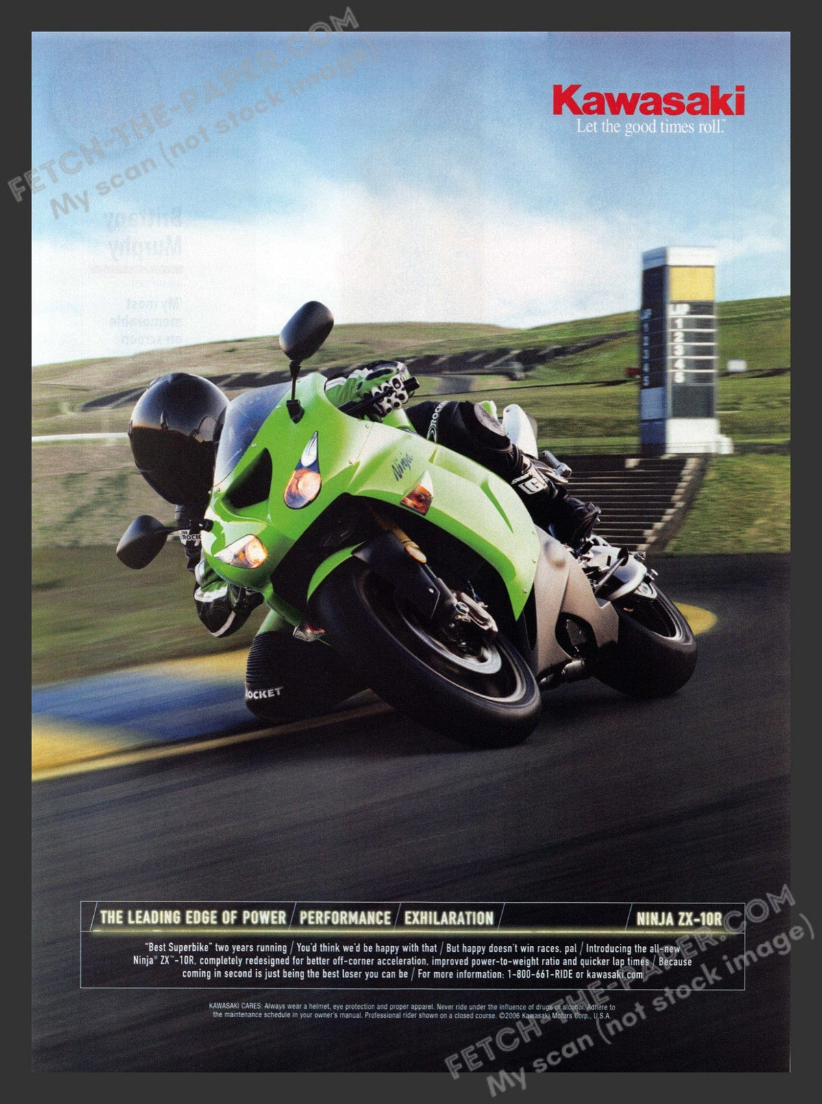 Kawasaki Ninja ZX-10R 2008 Motorcycle Print Ad - 8