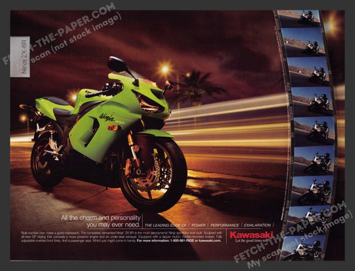 2005 Print Advertisement Kawasaki Ninja ZX-6R Motorcycle Ad.