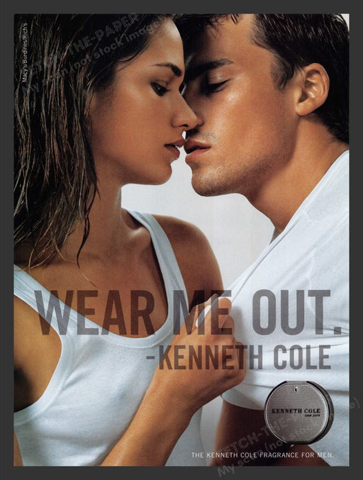 2003 Kenneth Cole Fragrance for Men Sexy Kissing Couple Print Advertisement Ad