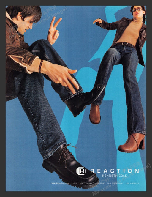 2002 Kenneth Cole Reaction Shoes / Boots Print Advertisement Ad