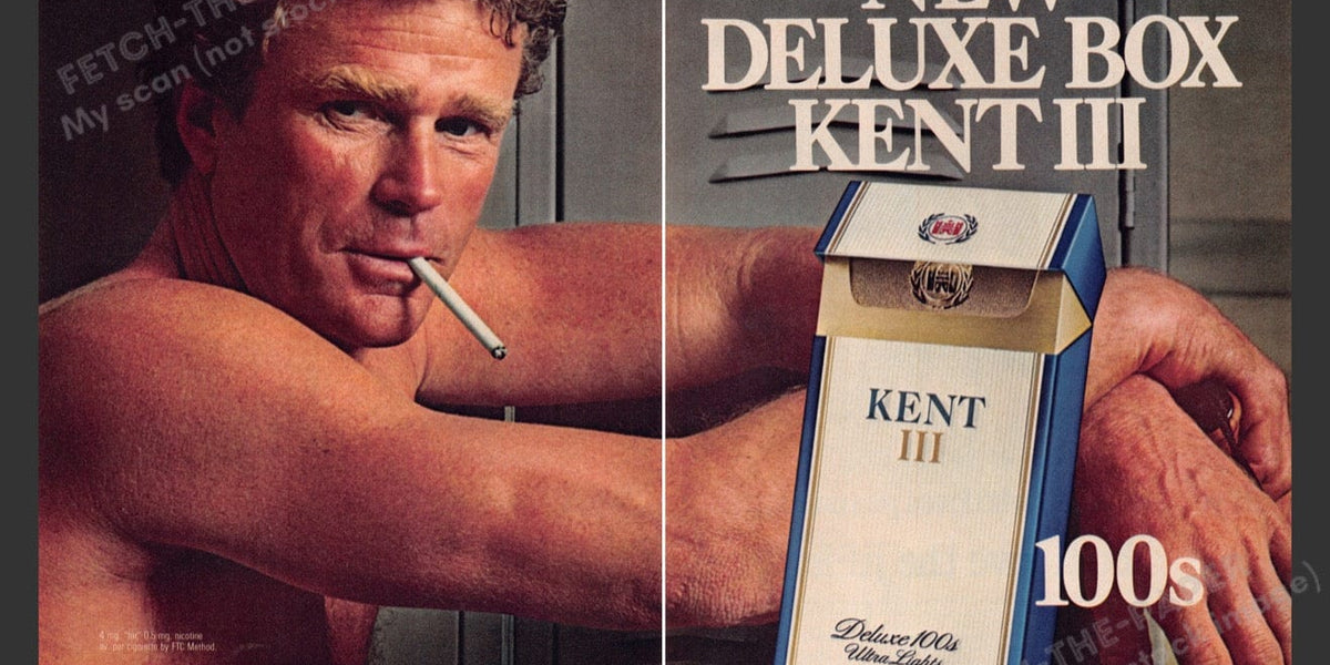 Kent III 100s Cigarettes Deluxe Box 1980s Print Advertisement (2 Pages —  Fetch-the-Paper