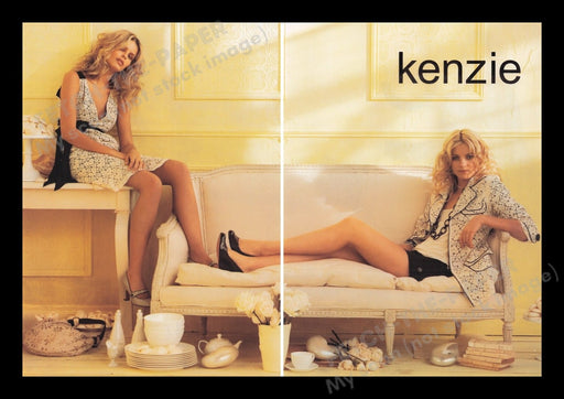 Kenzie Shoes 2000s Print Advertisement (2 pages) 2007 Legs Girls Couch Fetch the Paper!
