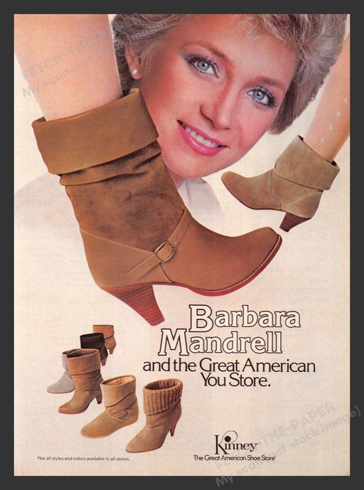 1984 Kinney Shoes Barbara Mandrell Shoes / Boots Print Advertisement Ad