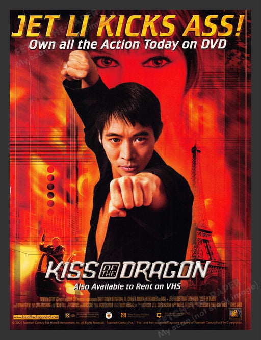 2002 Kiss of the Dragon Movie Release Jet Li Print Advertisement Ad