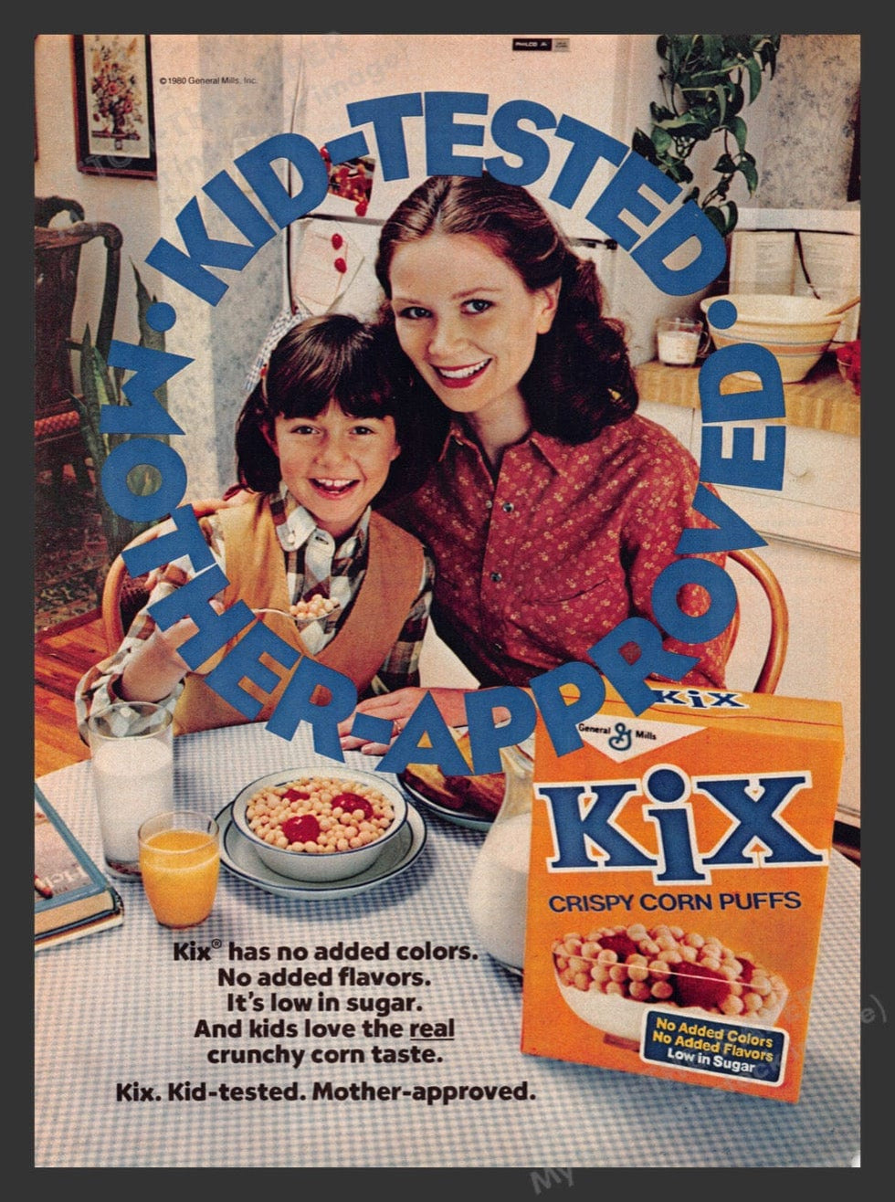 Kix Cereal by General Mills Mom & Daughter 1980s Print Advertisement A ...