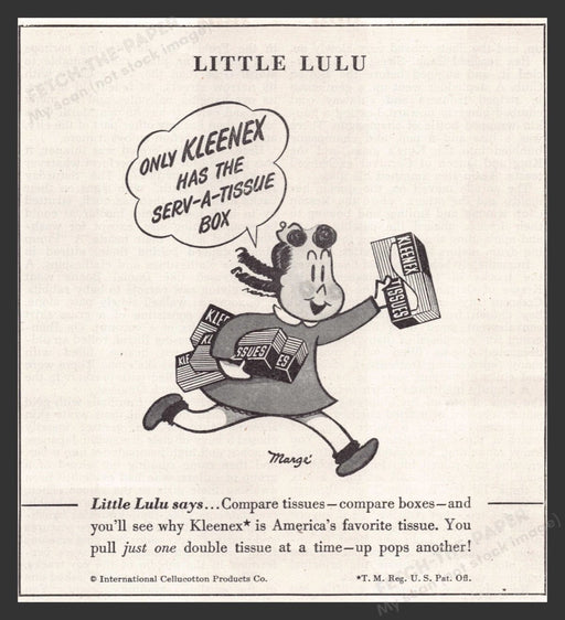 1948 Kleenex Tissues Little LuLu Print Advertisement Ad