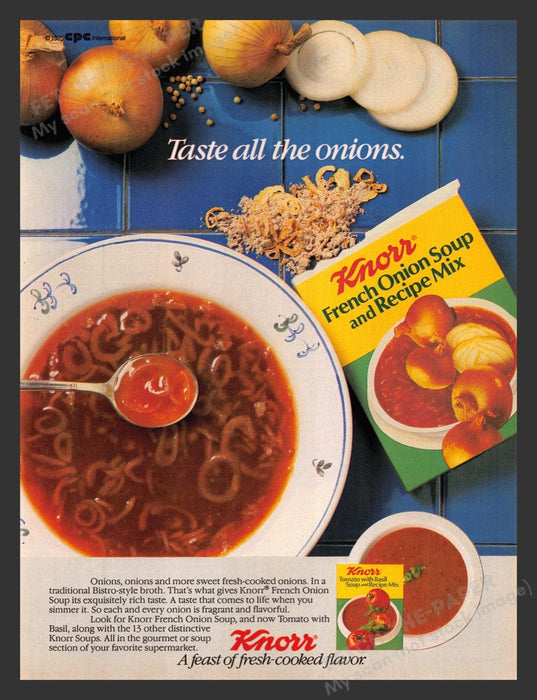1985 Knorr French Onion Soup Mix Print Advertisement Ad