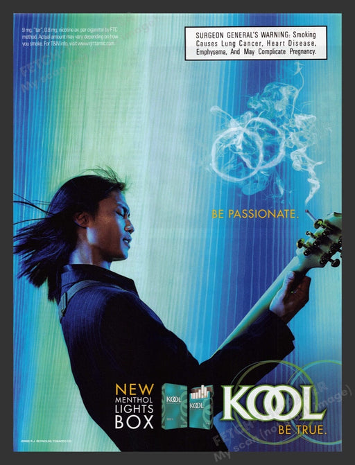 2005 Kool Cigarettes "Be Passionate" Print Advertisement Ad