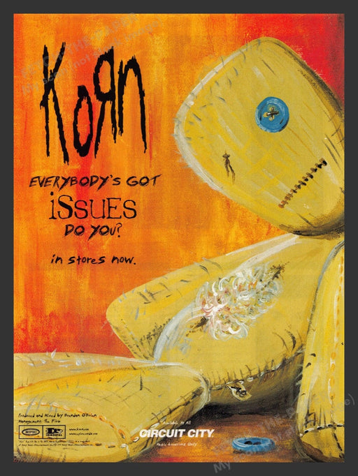 2000 Korn "Everybody's got issues. Do you?" Print Advertisement Ad