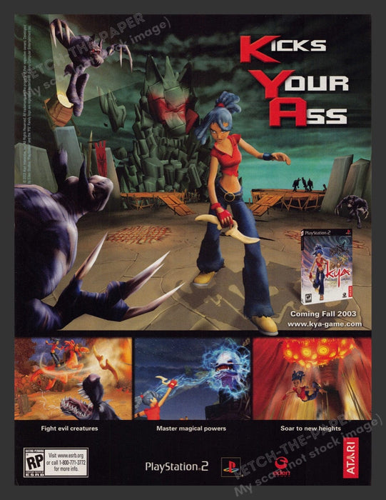 2003 KYA Kick Your Ass Video Game Print Advertisement
