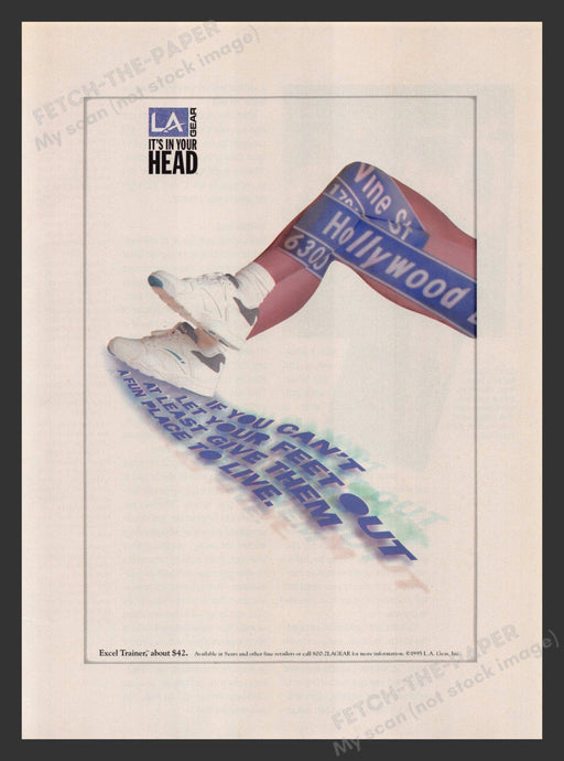 L.A. Gear Excel Trainer Shoes Legs 1990s Print Advertisement 1995 Fetch the Paper!
