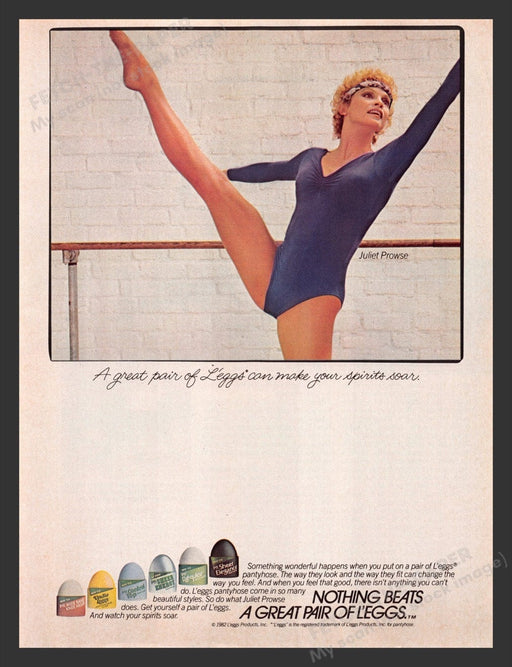 1983 L'eggs Sheer Pantyhose Ballet Juliet Prowse Print Advertisement Ad