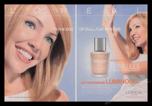 L'Oreal 2000s Print Advertisement (2 pages) 2000 Heather Locklear Cosmetics Fetch the Paper!