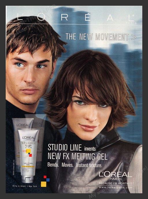 2000 L'Oreal Paris FX Melting Gel Print Advertisement Ad