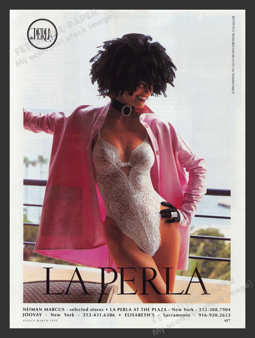 La Perla Sexy Lingerie Body Legs 1990s Print Advertisement Ad 1993 Fetch the Paper!