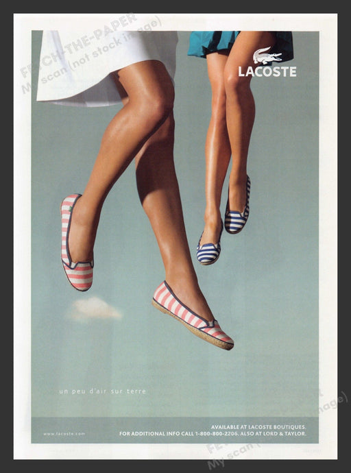 Lacoste Shoes Sexy Long Legs Flying 2000s Print Advertisement Ad 2008 Fetch the Paper!