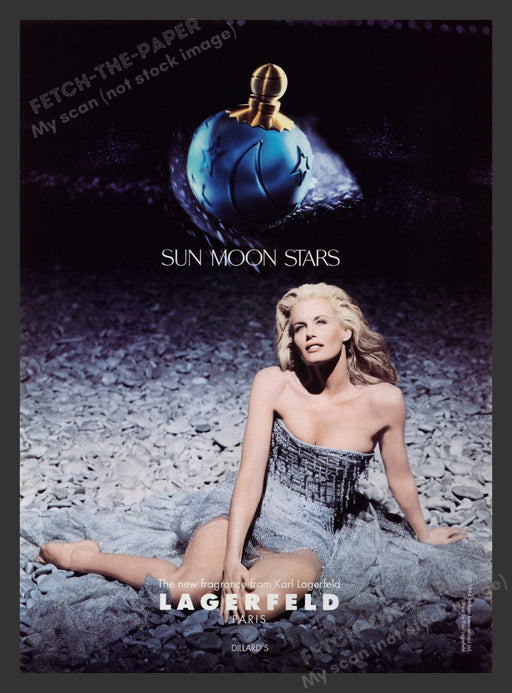 Lagerfeld Paris Sun Moon Stars Perfume 1990s Print Advertisement 1994 Fetch the Paper!