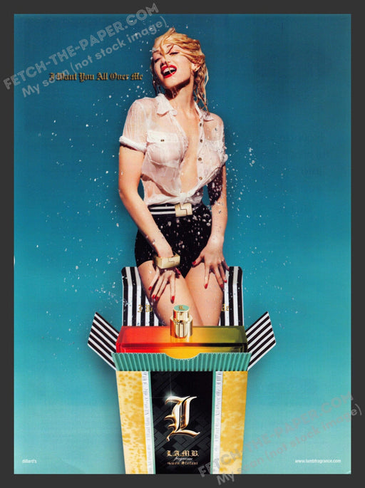 2007 Print Advertisement Lamb Fragrance Perfume Gwen Stefani Musician Ad.