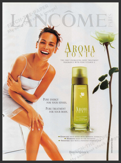 Lancome Aroma Tonic Fragrance 1990s Print Advertisement Ad Legs Fetch the Paper!