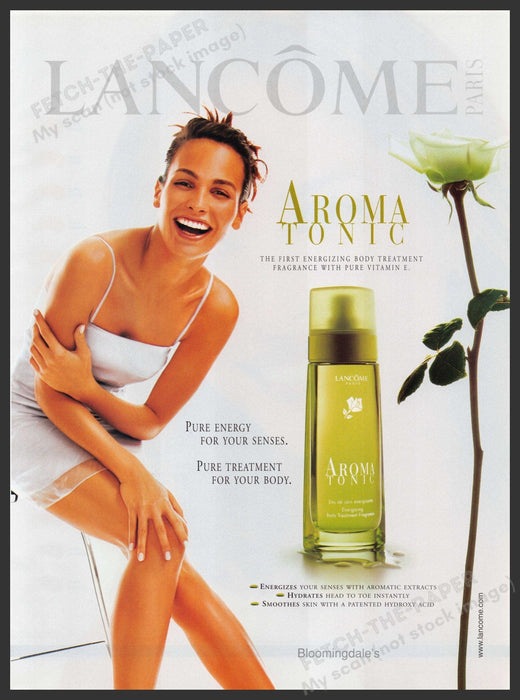 Lancome Aroma Tonic Fragrance 1990s Print Advertisement Ad Legs Fetch the Paper!