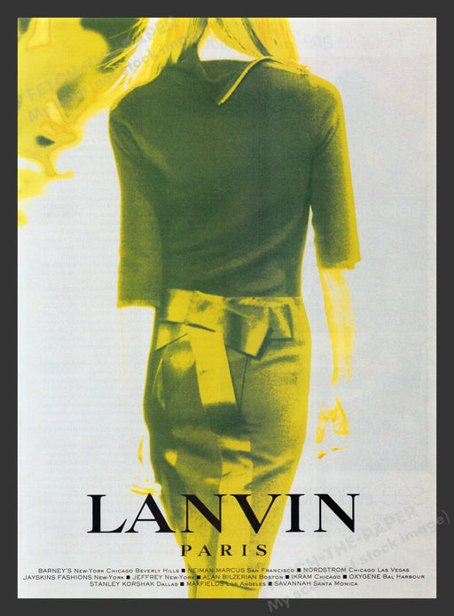 2003 Lanvin Clothing Print Advertisement Ad