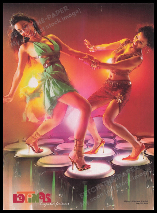 Latinas Inspired Footwear 2000s Print Advertisement Ad 2006 Shoes Legs Fetch the Paper!