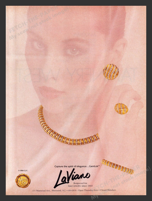 1984 LaViano Jewelry GemLok Print Advertisement Ad