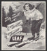 1948 Leaf Chewing Gum Downhill Skiing Print Advertisement Ad