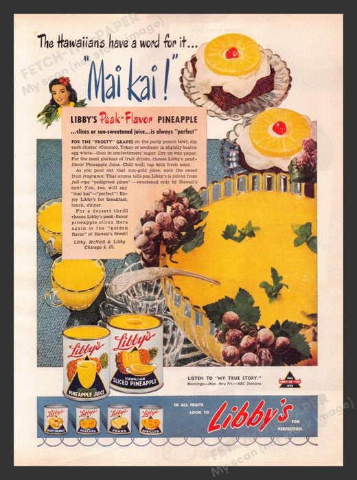 1948 Libby's Pineapple Mai Kai Print Advertisement Ad