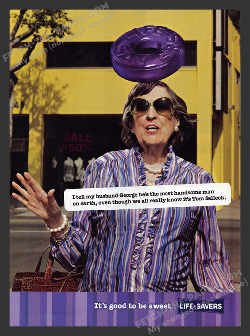 2007 Print Advertisement Life Savers Candy Purple Lady Ad.