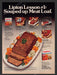1980 Lipton Soup Mix "Souped Up Meat Loaf" Recipe Print Advertisement Ad