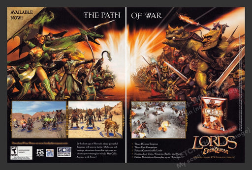 2004 Lords of EverQuest Video Game Print Advertisement (2 Pages)