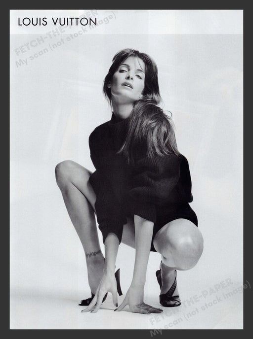 Louis Vuitton 2000s Print Advertisement 2000 Model Legs Shoes Bending Fetch the Paper!