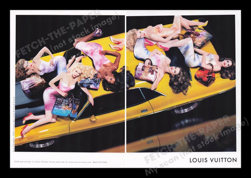Louis Vuitton Fashion 2000s Print Advertisement (2 pages) 2008 Legs Ladies Car Fetch the Paper!