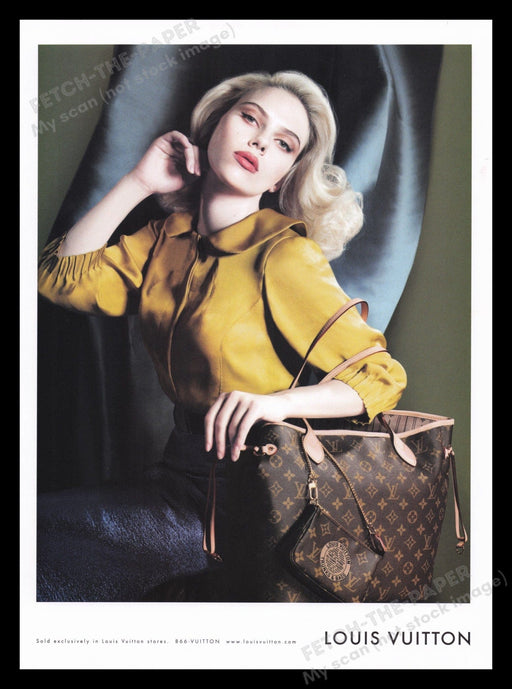 Louis Vuitton Handbag 2000s Print Advertisement Ad 2007 Scarlett Johannson Pose Fetch the Paper!