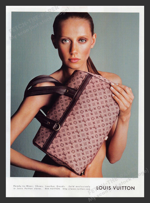 Louis Vuitton Handbag Bare Model 2000s Print Advertisement 2001 Fetch the Paper!