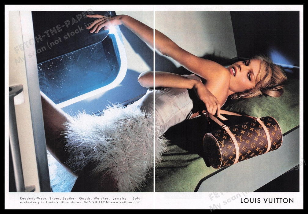 Louis Vuitton Handbags 2000s Print Advertisement (2 pages) 2002 Airplane Model Fetch the Paper!