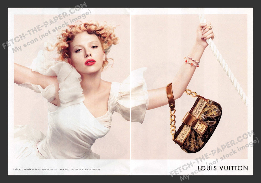 2007 Print Advertisement 2 Pg Louis Vuitton Scarlett Johansson Actress Fashion.