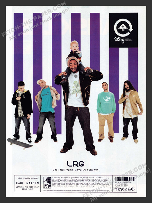 2007 Print Advertisement LRG Clothing Karl Watson Pro Skateboarder Ad.