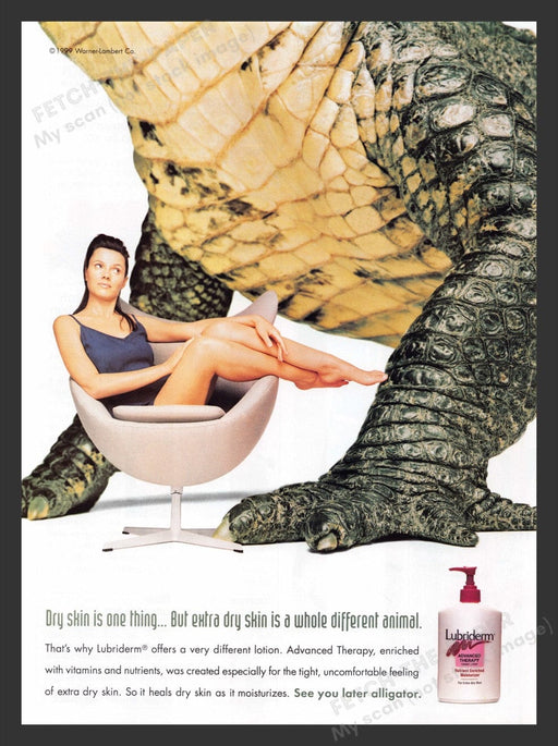 2000 Lubriderm "See You Later Alligator" Print Advertisement Ad