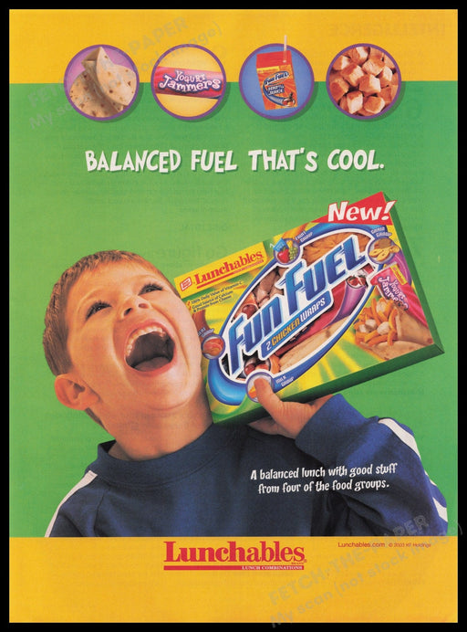 Lunchables 2000s Print Advertisement Ad 2003 Fetch the Paper!