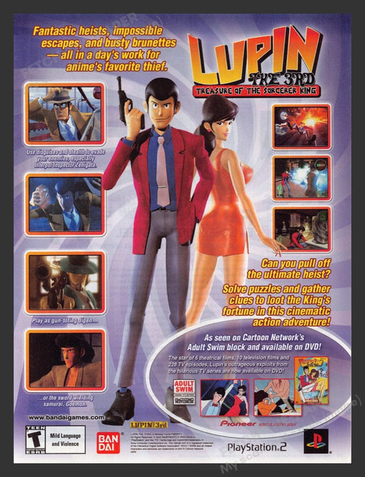 2004 Lupin The 3rd: Treasure of the Sorcerer King Video Game Print Advertisement